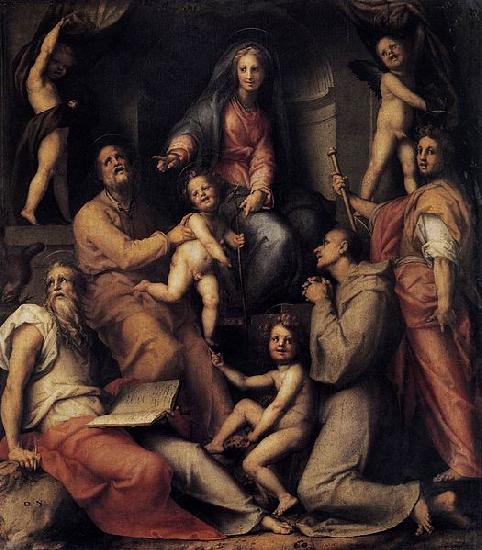 Jacopo Pontormo Madonna and Child with Saints Sweden oil painting art